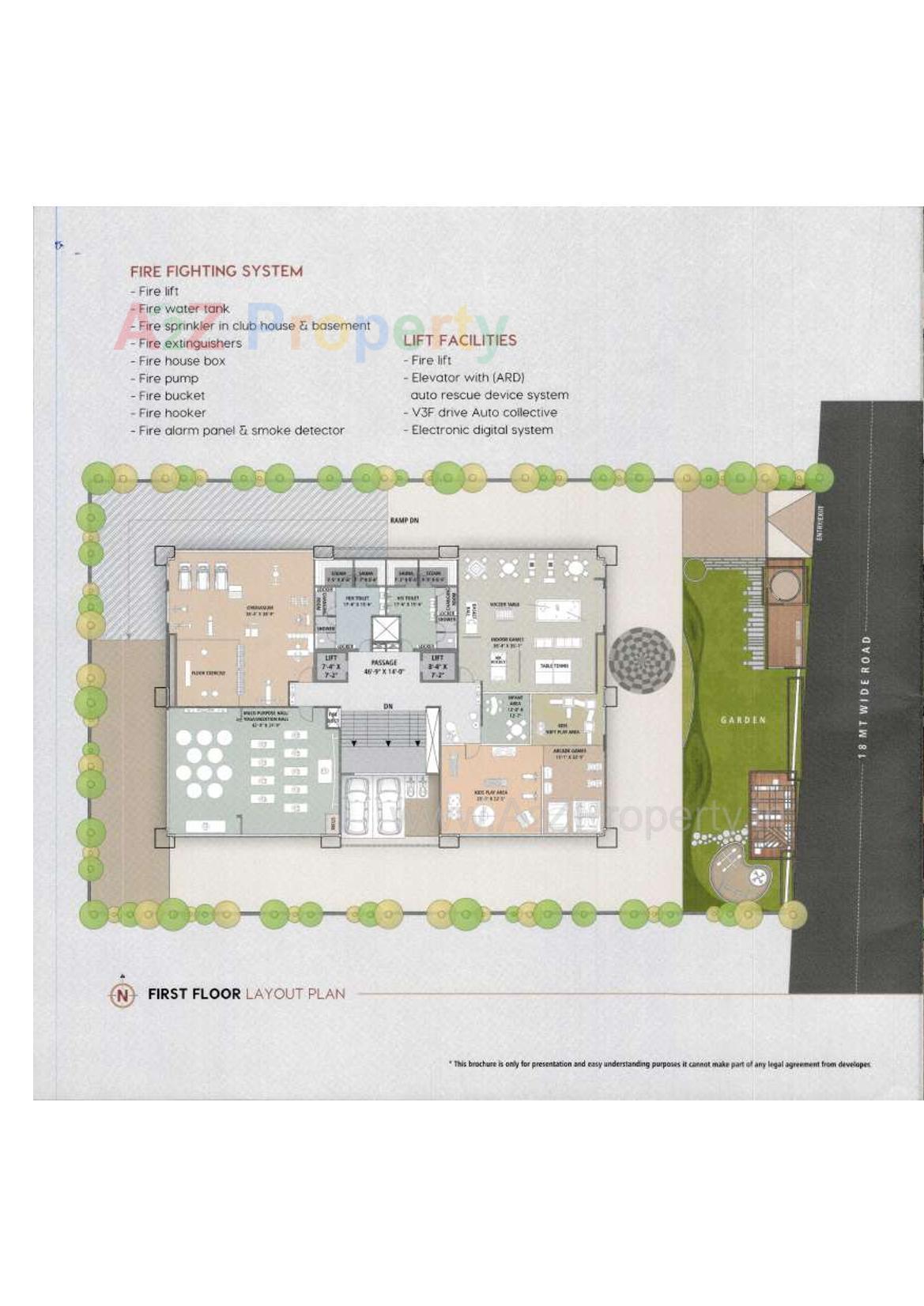 Layout of real estate project The Monolith located at Vesu, Surat, Gujarat