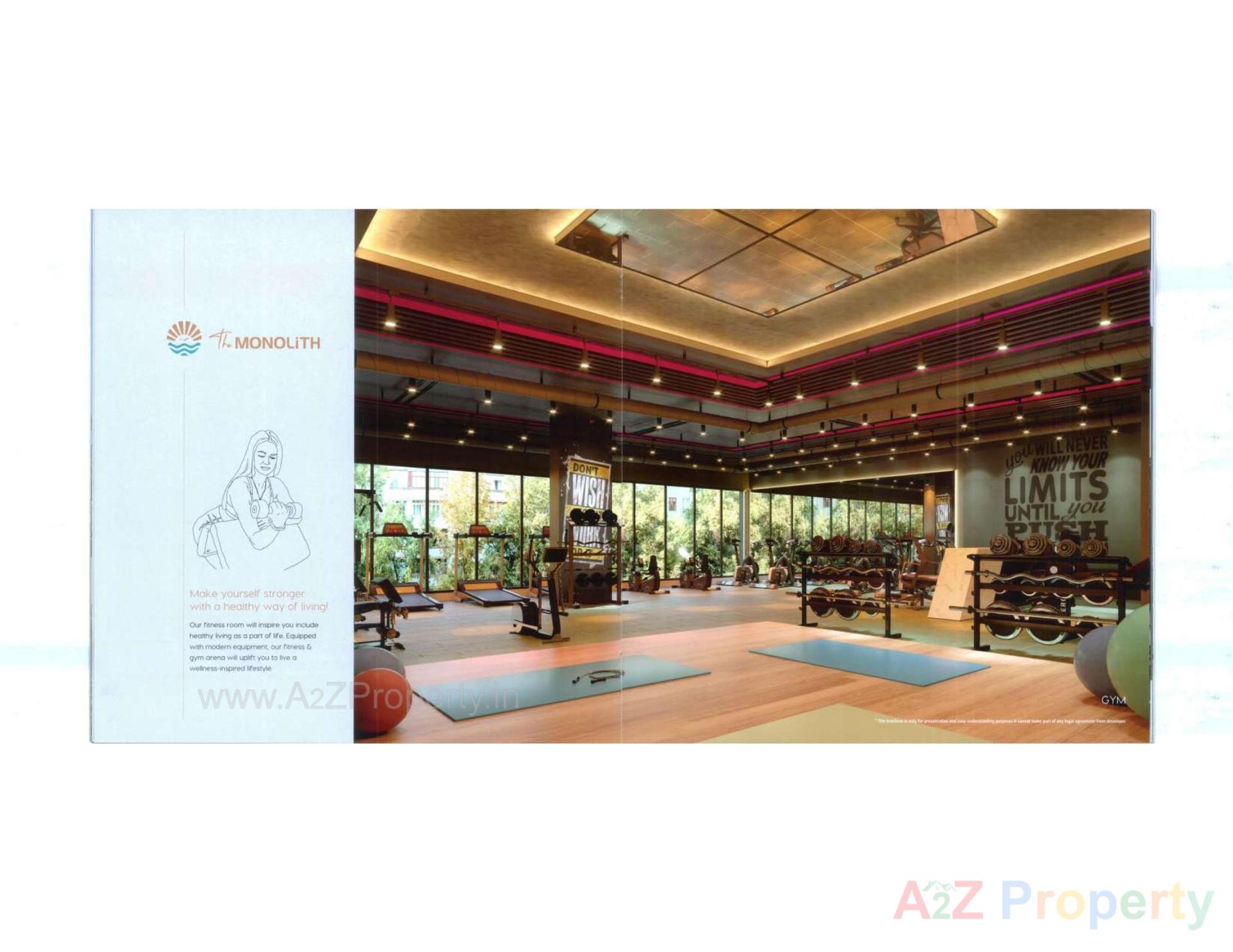 3D Elevation of real estate project The Monolith located at Vesu, Surat, Gujarat