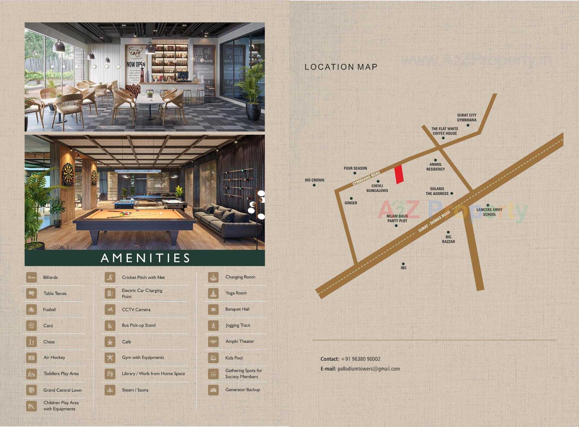  of real estate project The Palladium Towers located at Piplod, Surat, Gujarat