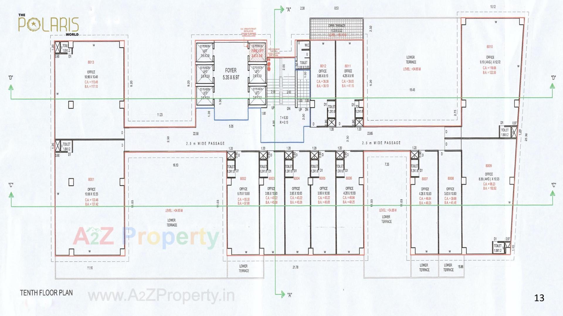 Layout of real estate project The Polaris World located at Surat, Surat, Gujarat