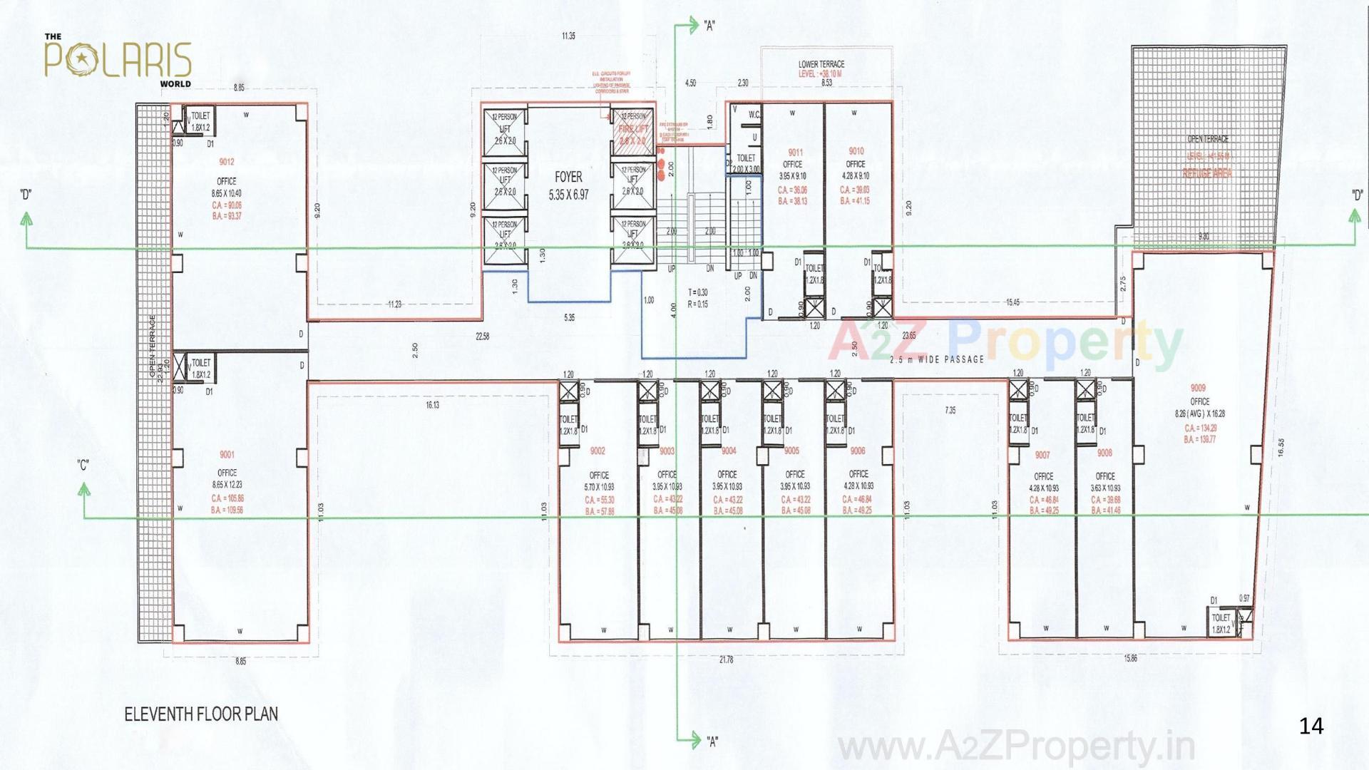 Layout of real estate project The Polaris World located at Surat, Surat, Gujarat