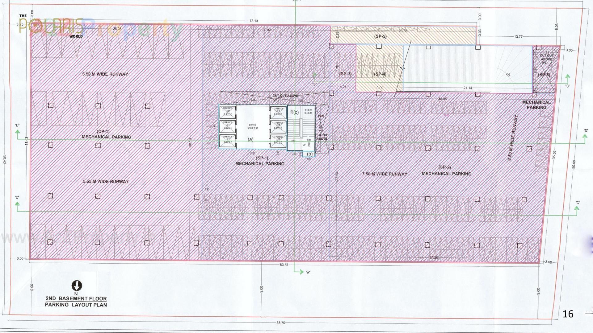 Layout of real estate project The Polaris World located at Surat, Surat, Gujarat