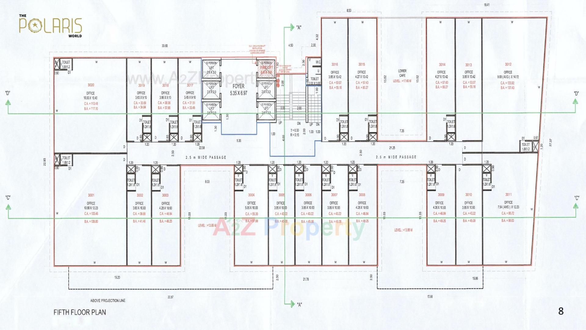 Layout of real estate project The Polaris World located at Surat, Surat, Gujarat
