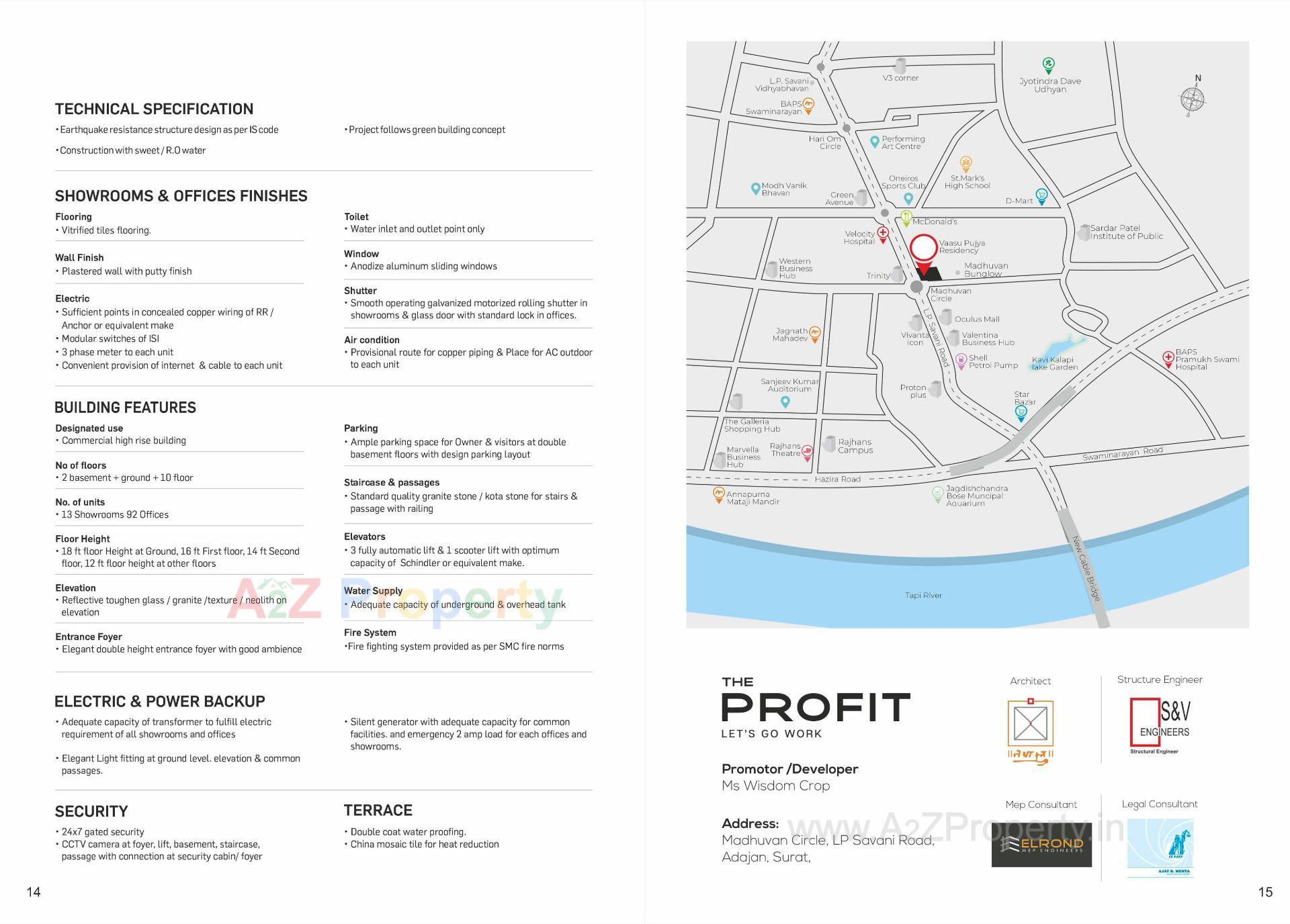  of real estate project The Profit located at Adajan, Surat, Gujarat
