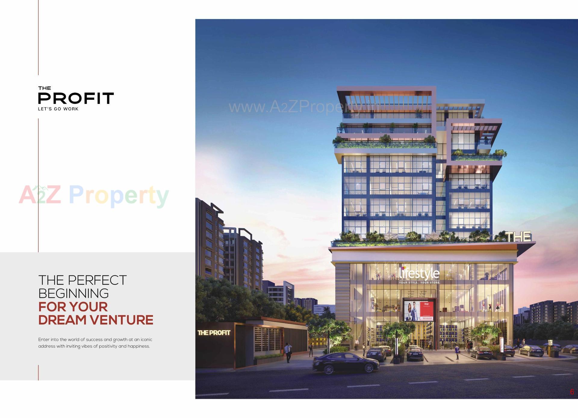 3D Elevation of real estate project The Profit located at Adajan, Surat, Gujarat