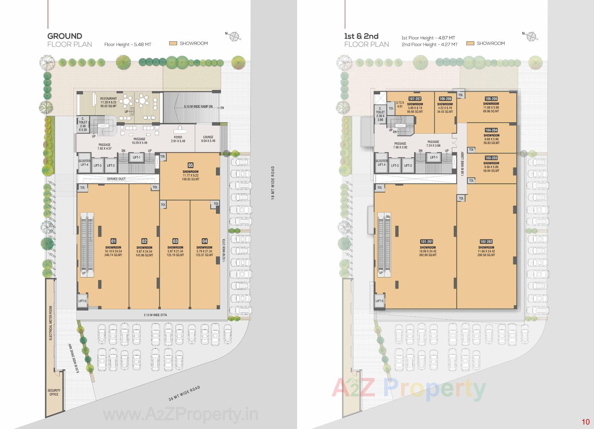 Layout of real estate project The Profit located at Adajan, Surat, Gujarat