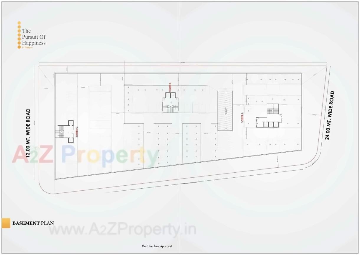 Layout of real estate project The Pursuit Of Happiness located at Pal, Surat, Gujarat