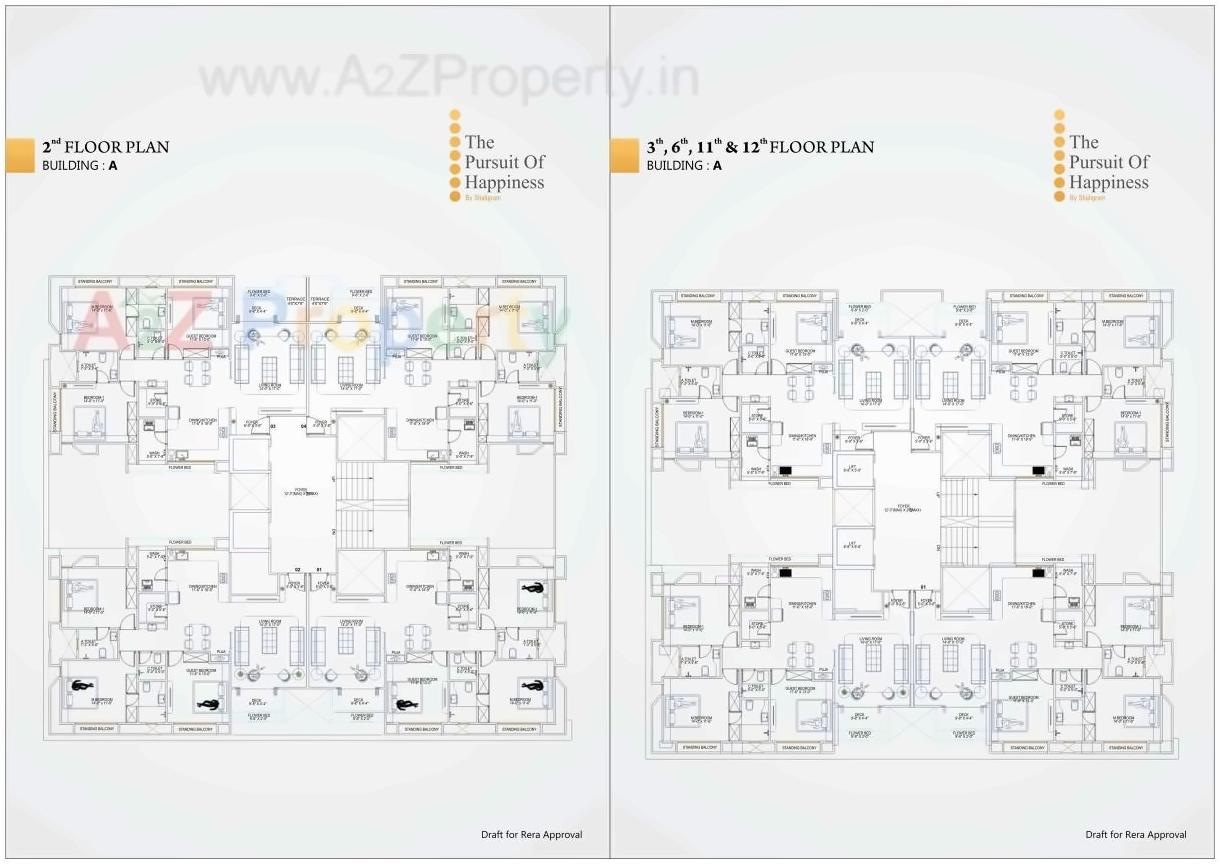 Layout of real estate project The Pursuit Of Happiness located at Pal, Surat, Gujarat