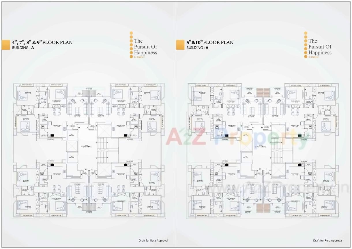 Layout of real estate project The Pursuit Of Happiness located at Pal, Surat, Gujarat