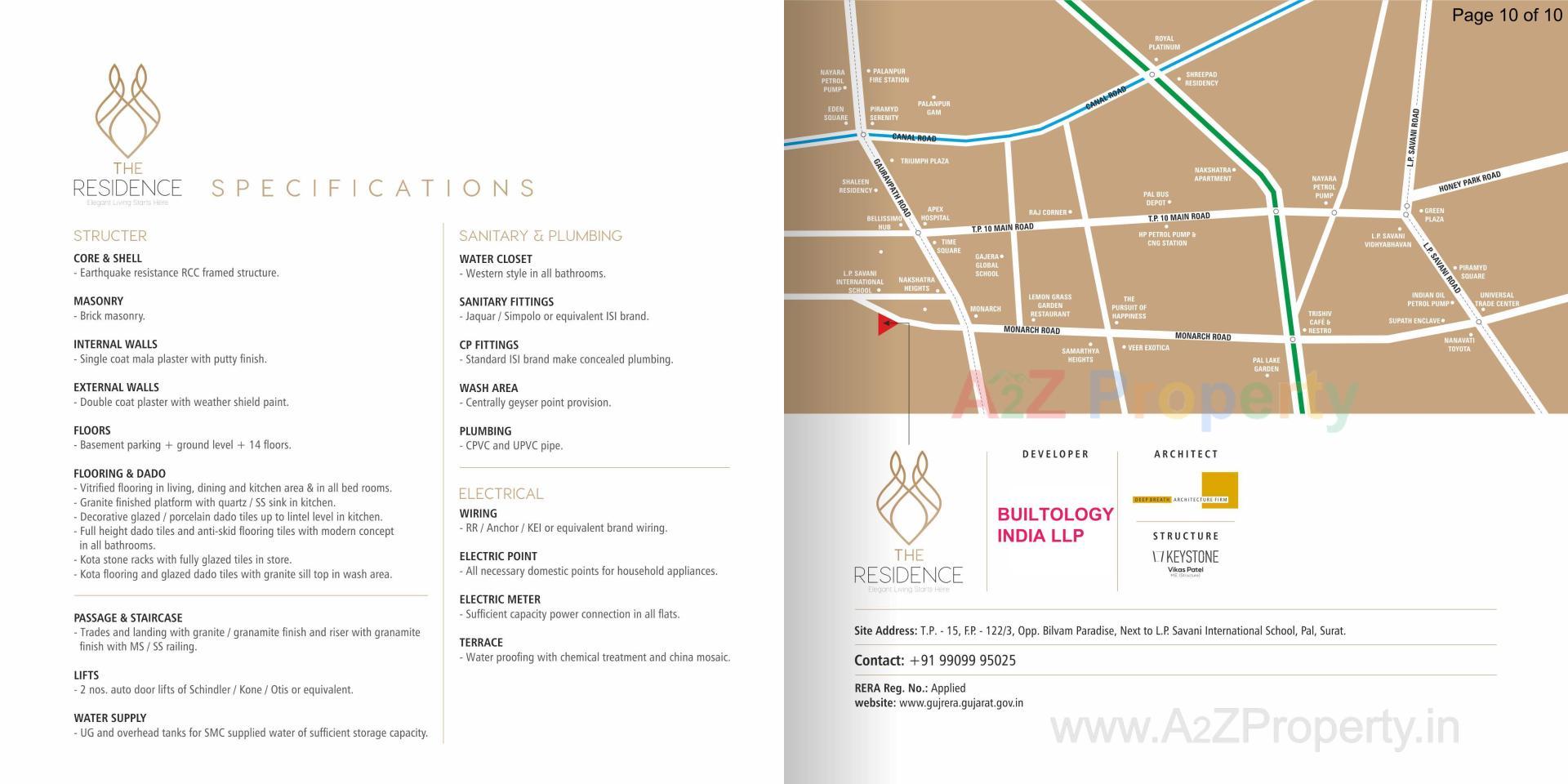  of real estate project The Residence located at Pal, Surat, Gujarat