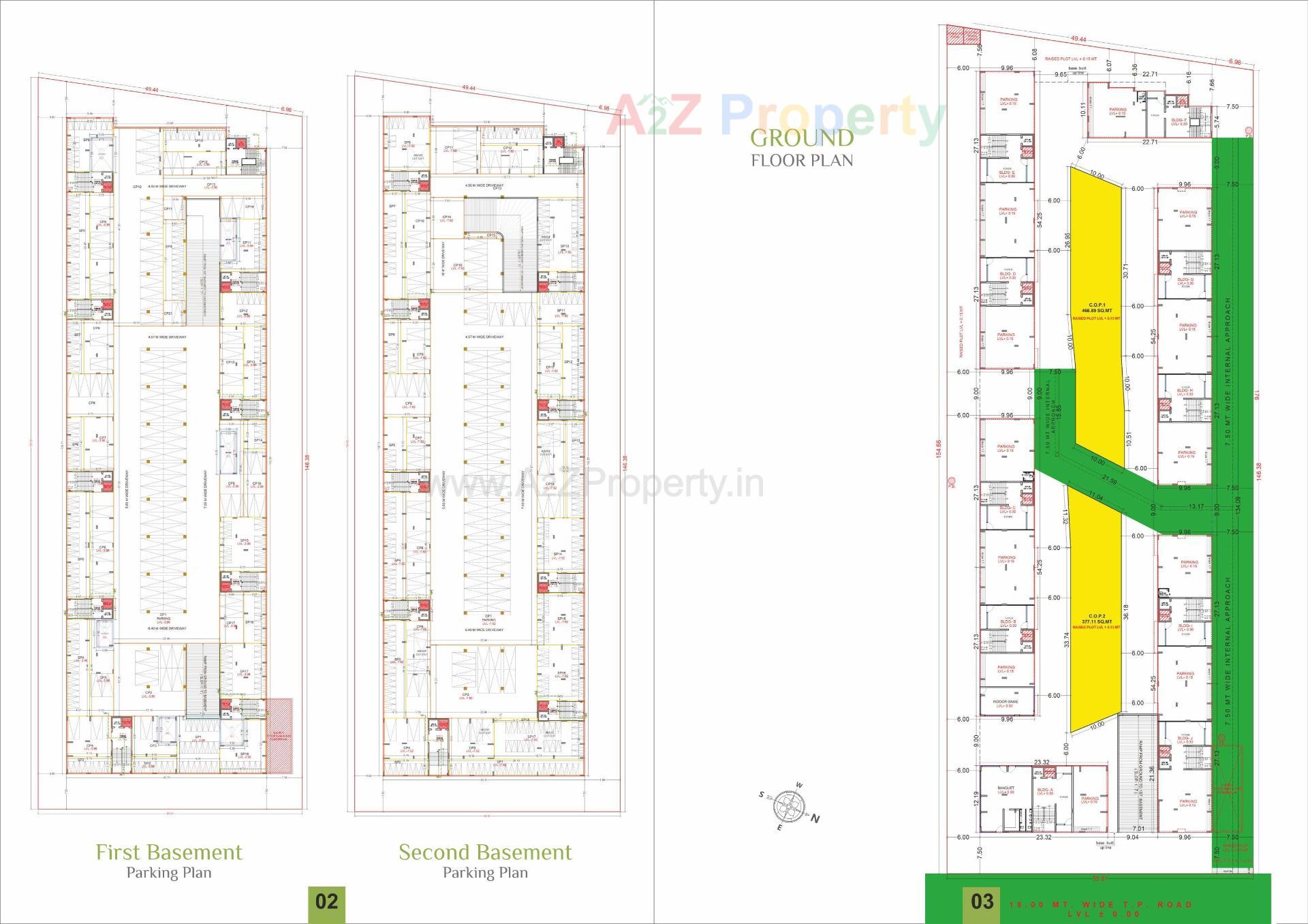Layout of real estate project The Signature located at Mota, Surat, Gujarat