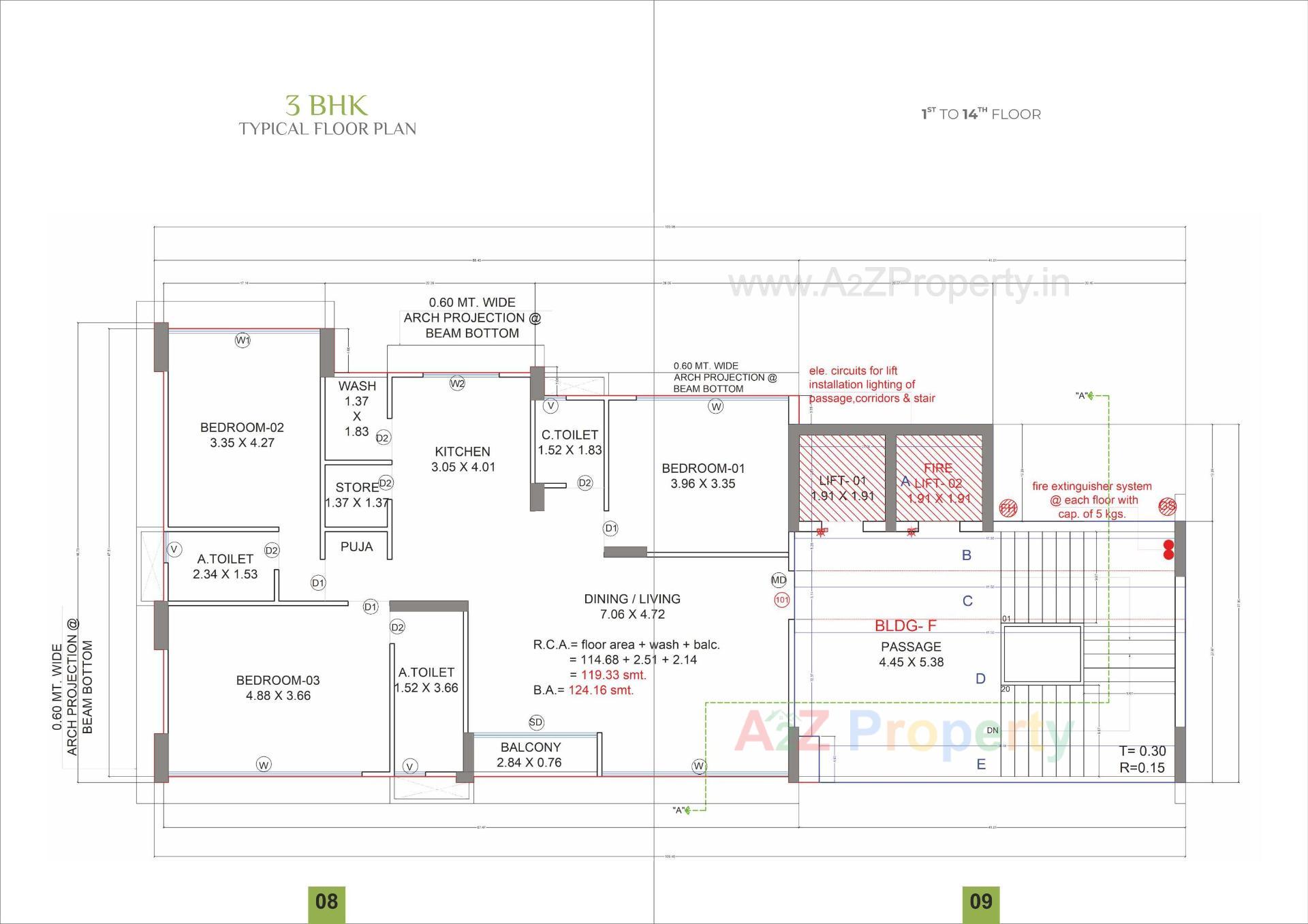 Layout of real estate project The Signature located at Mota, Surat, Gujarat