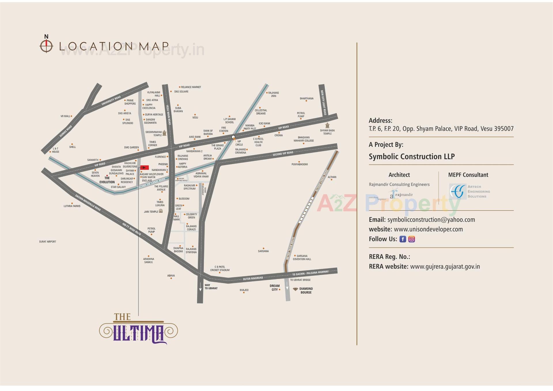 of real estate project The Ultima located at Vesu, Surat, Gujarat