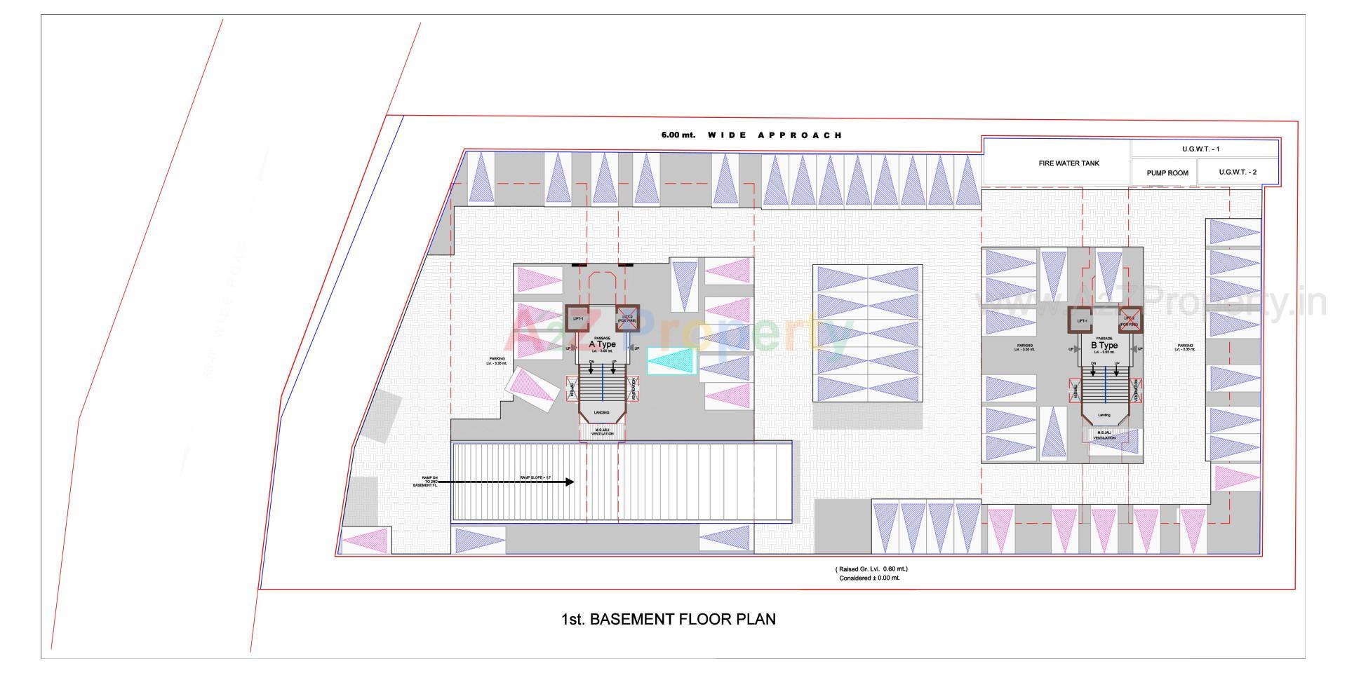 Layout of real estate project The Ultima located at Vesu, Surat, Gujarat