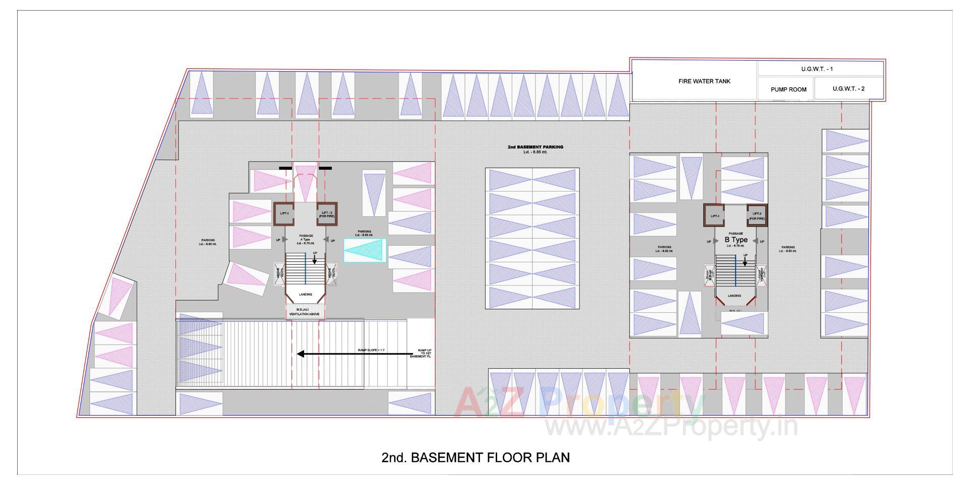 Layout of real estate project The Ultima located at Vesu, Surat, Gujarat