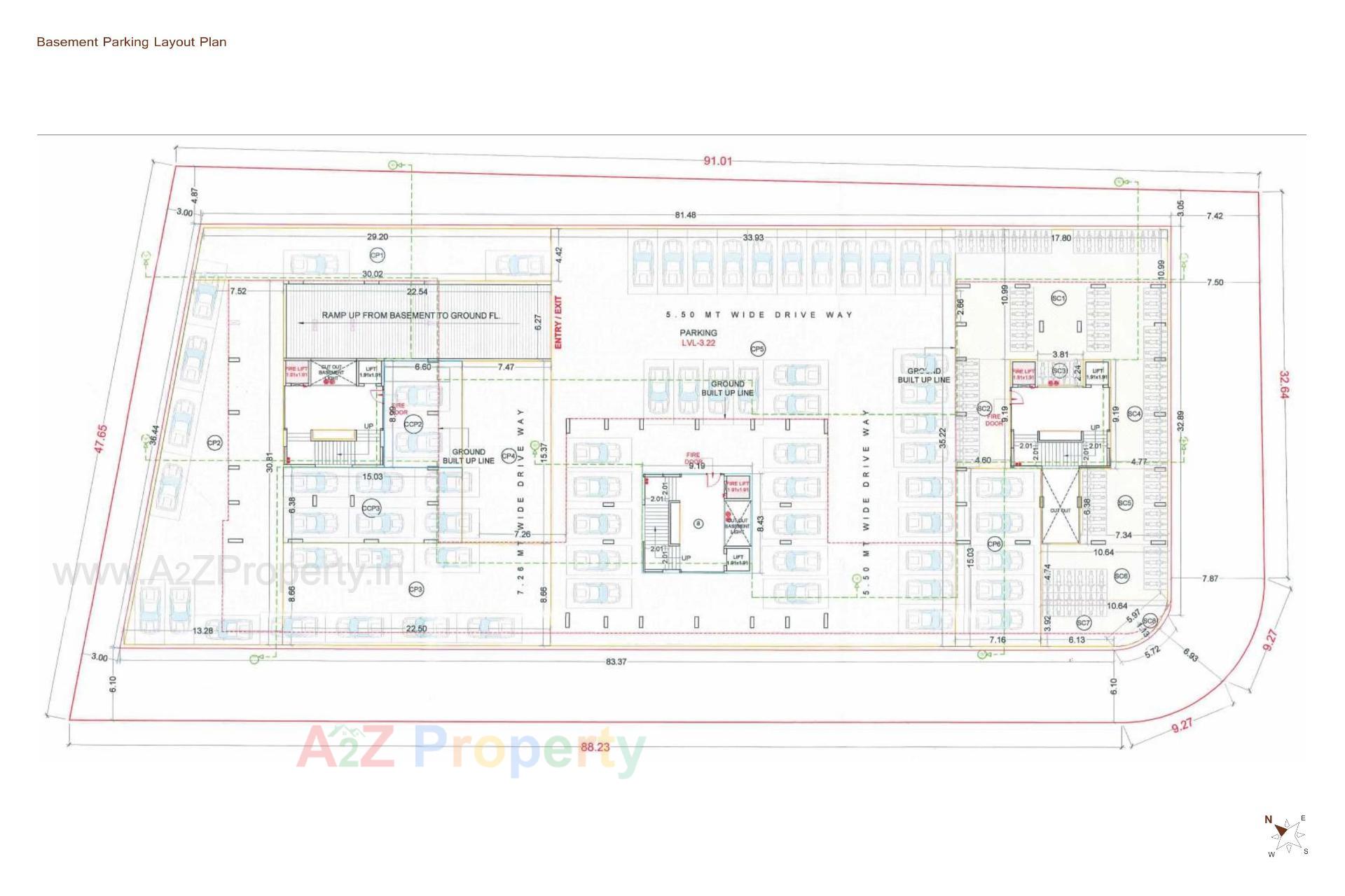 Layout of real estate project The Unity Tower located at –-village-sarthana, Surat, Gujarat