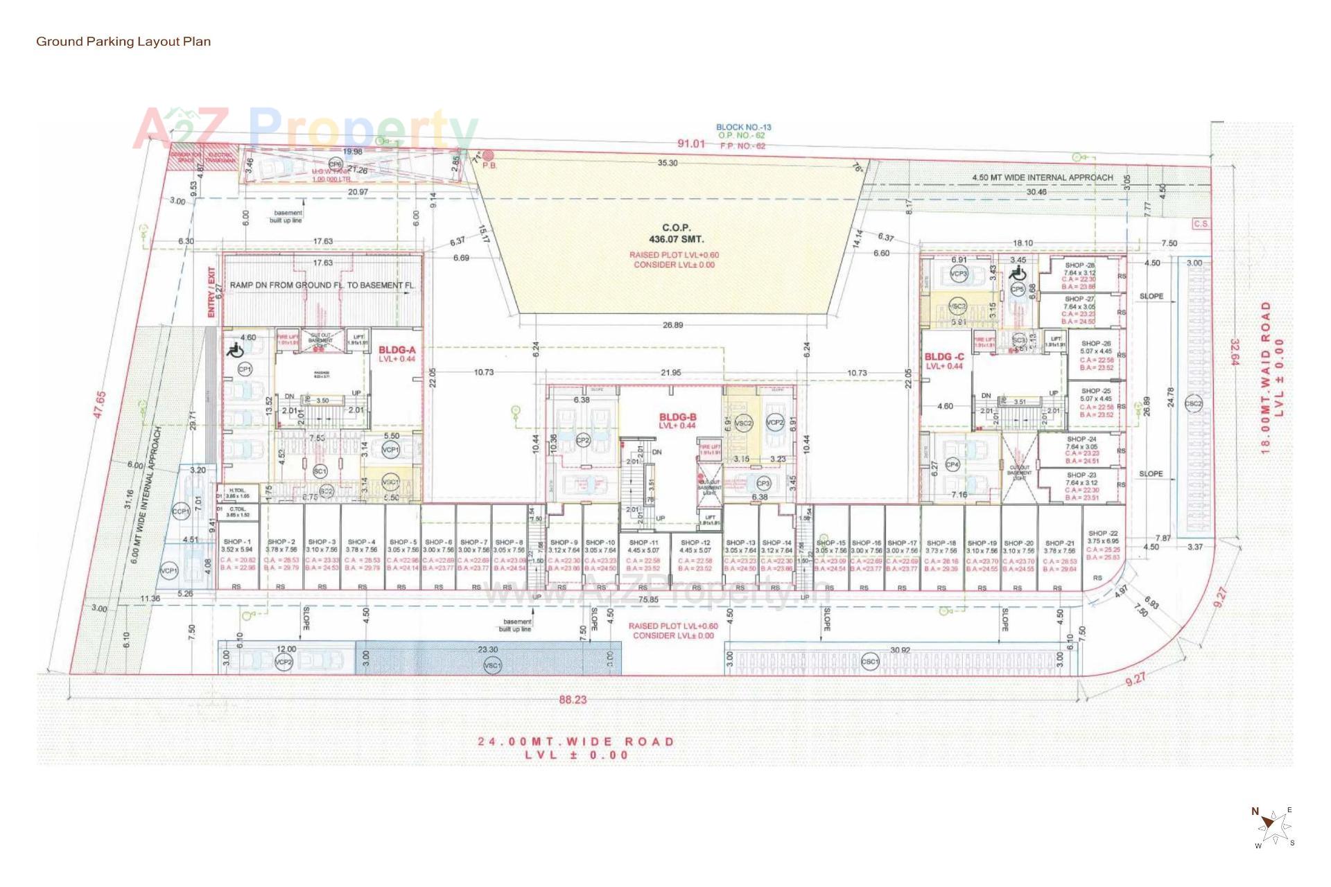 Layout of real estate project The Unity Tower located at –-village-sarthana, Surat, Gujarat