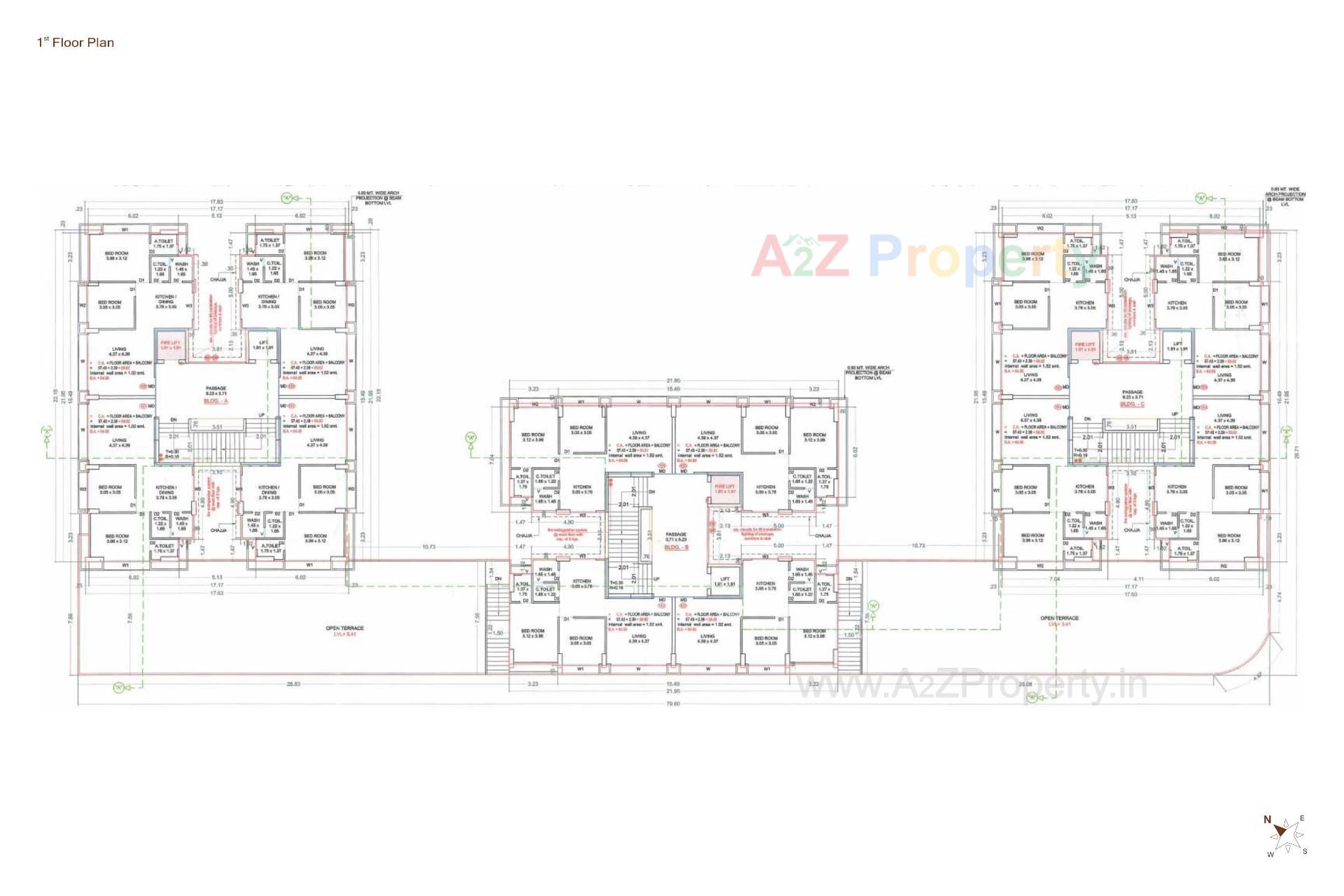 Layout of real estate project The Unity Tower located at –-village-sarthana, Surat, Gujarat