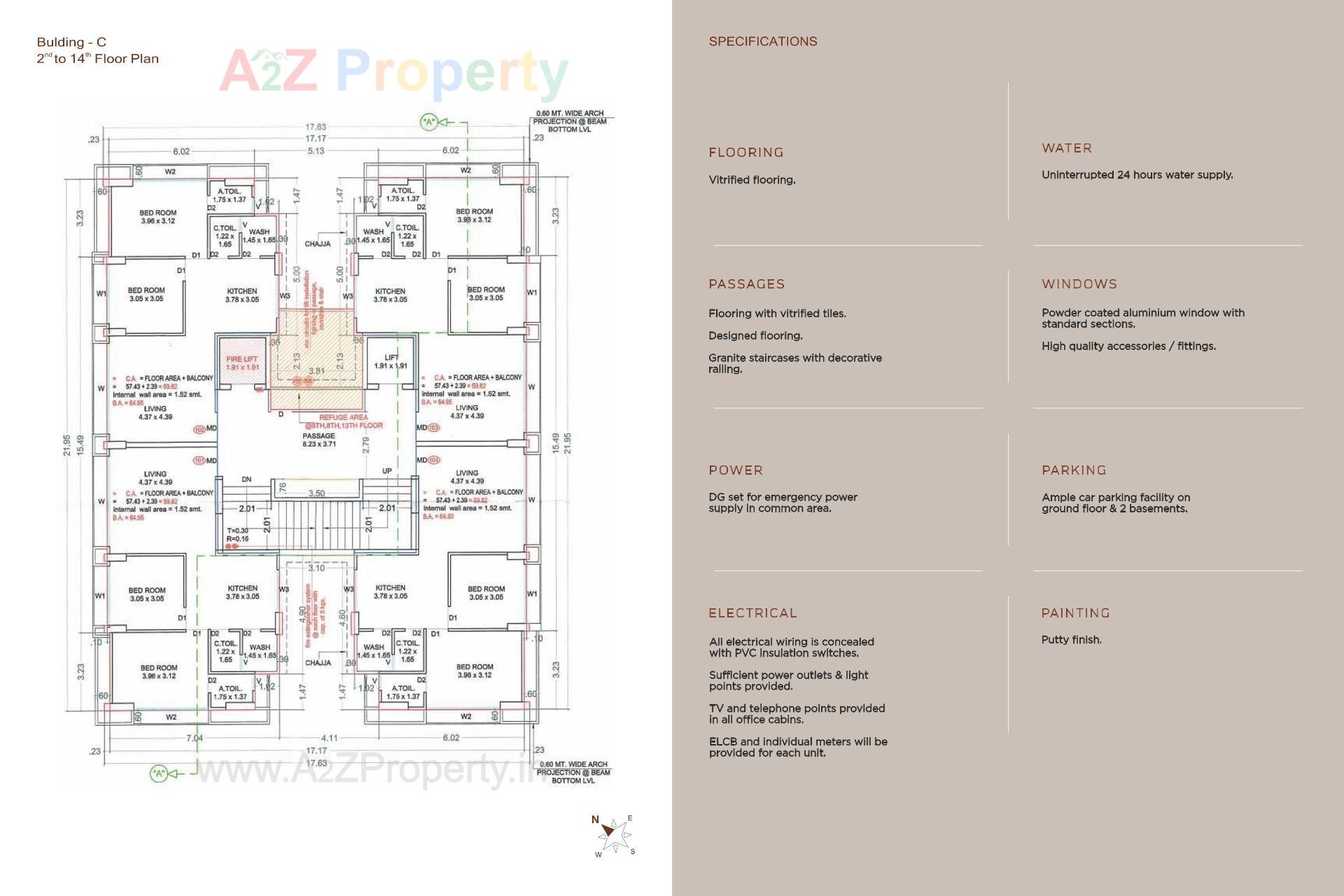 Layout of real estate project The Unity Tower located at –-village-sarthana, Surat, Gujarat