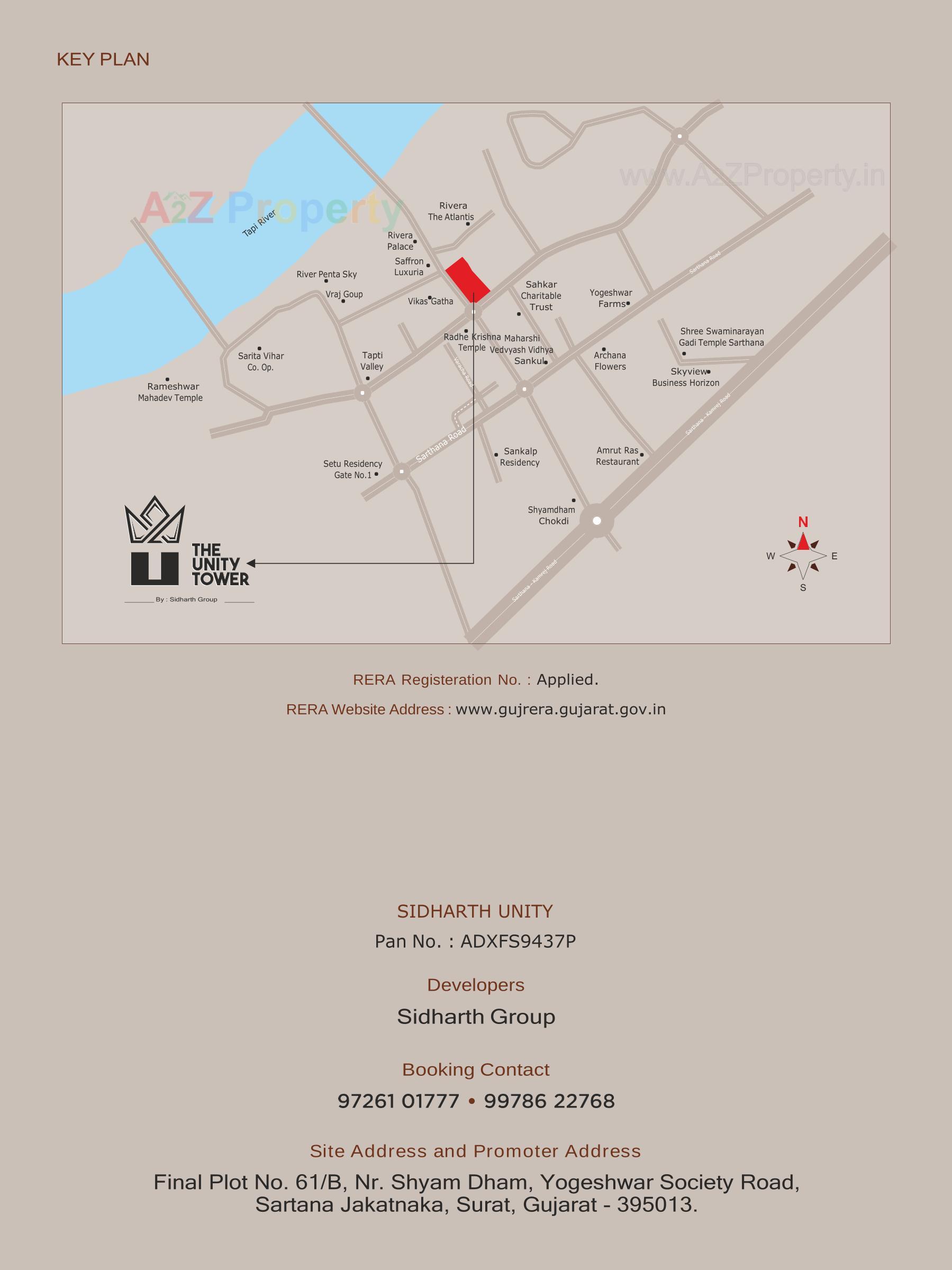  of real estate project The Unity Tower located at –-village-sarthana, Surat, Gujarat