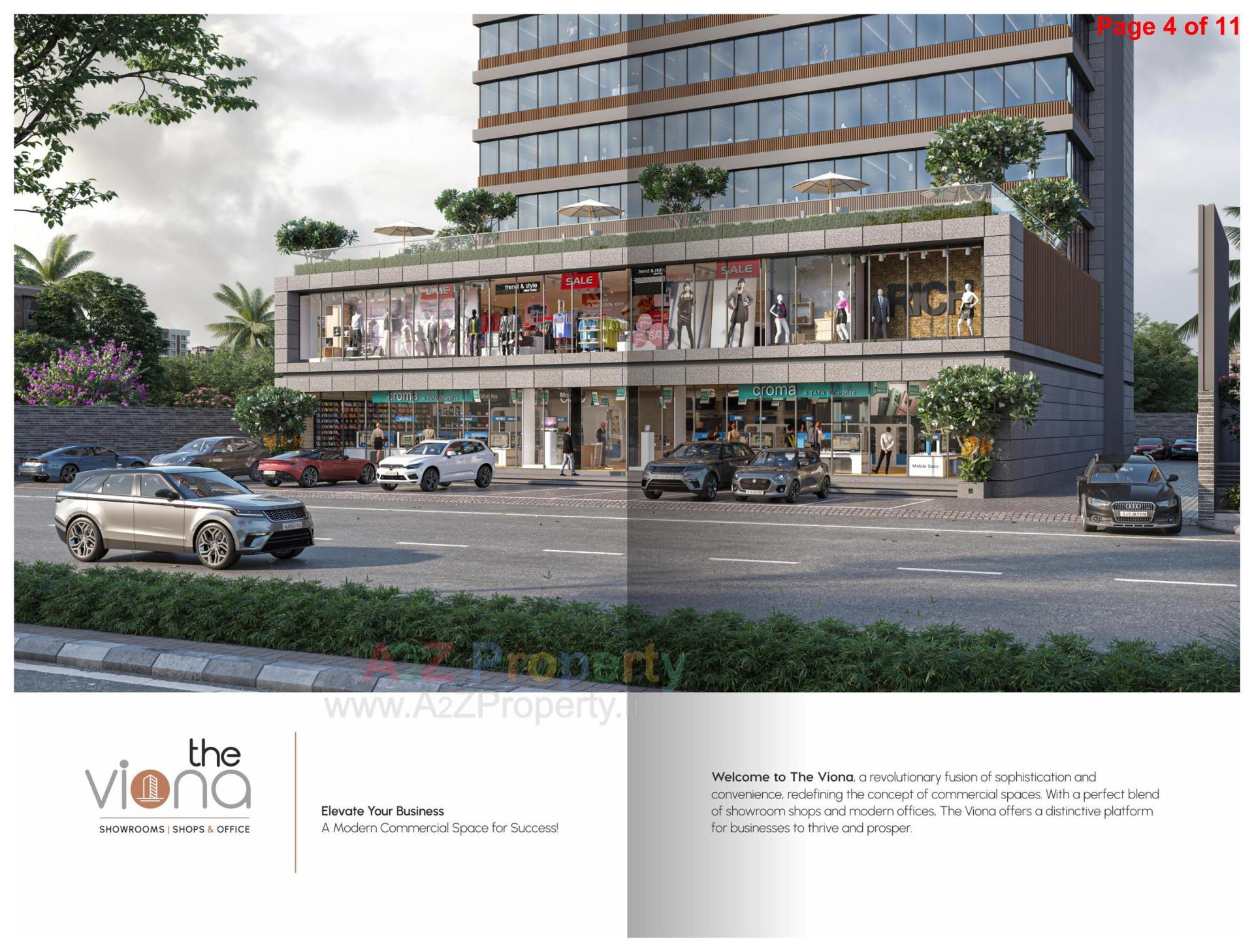 3D Elevation of real estate project The Viona located at Pal, Surat, Gujarat