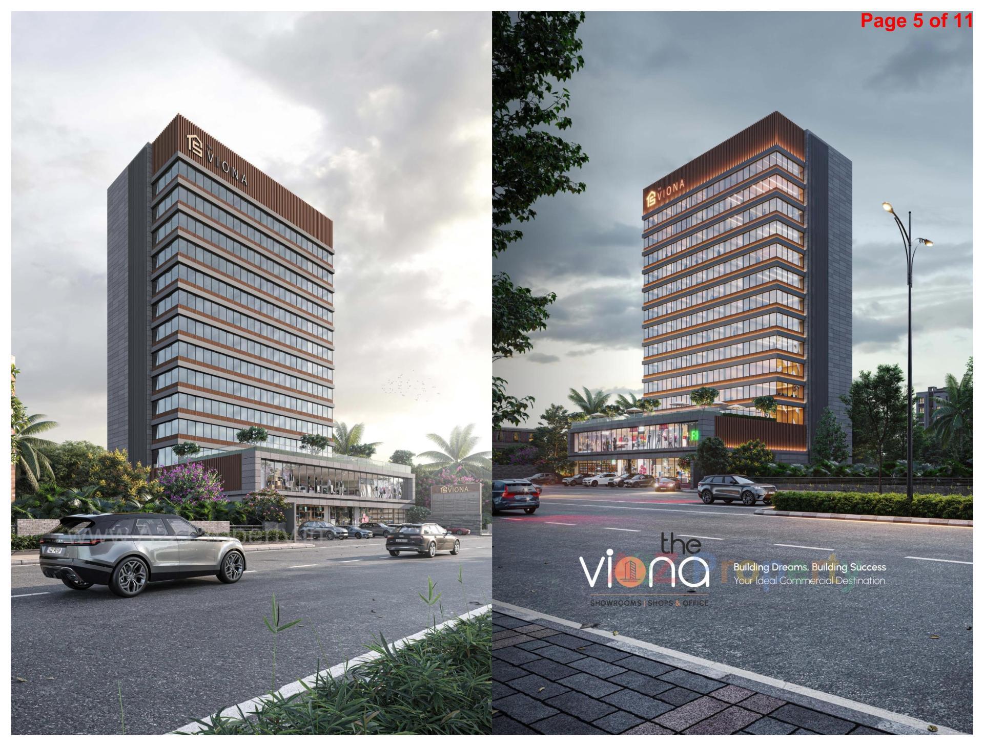 3D Elevation of real estate project The Viona located at Pal, Surat, Gujarat