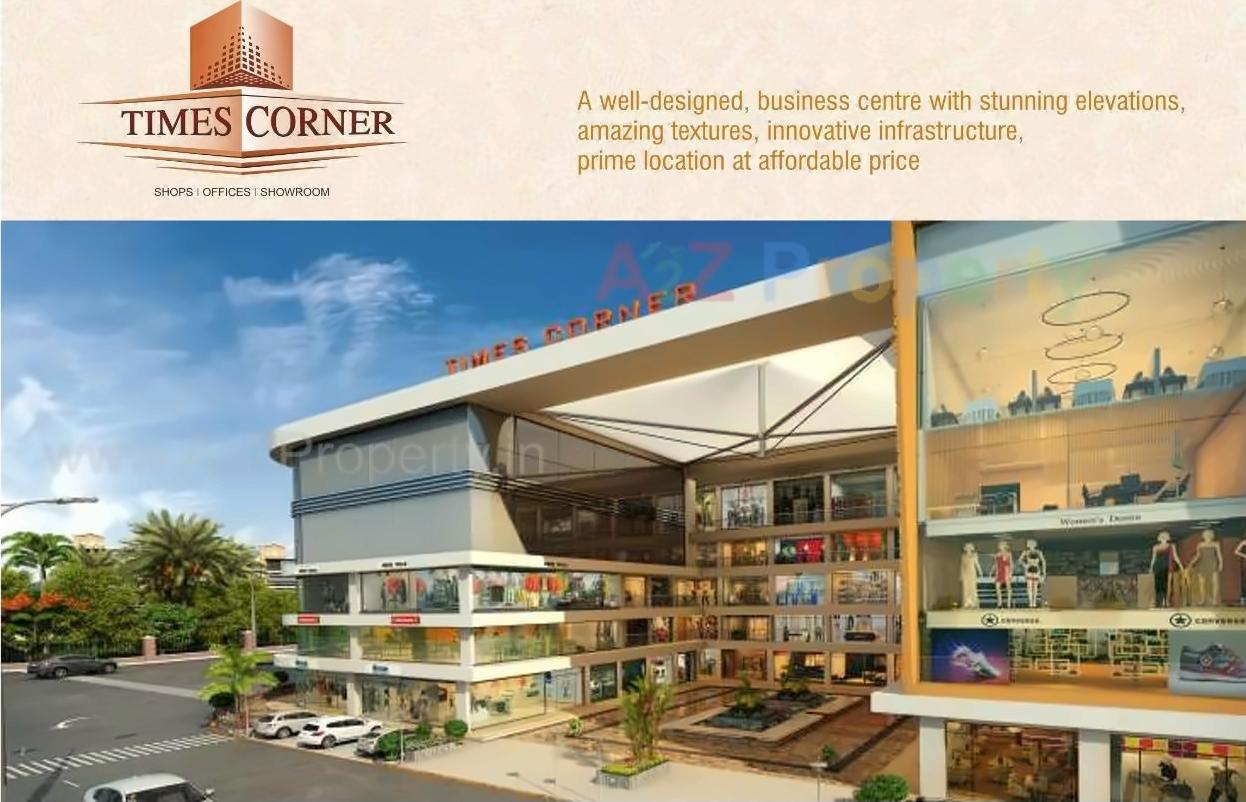 3D Elevation of real estate project Times Corner located at Vesu, Surat, Gujarat