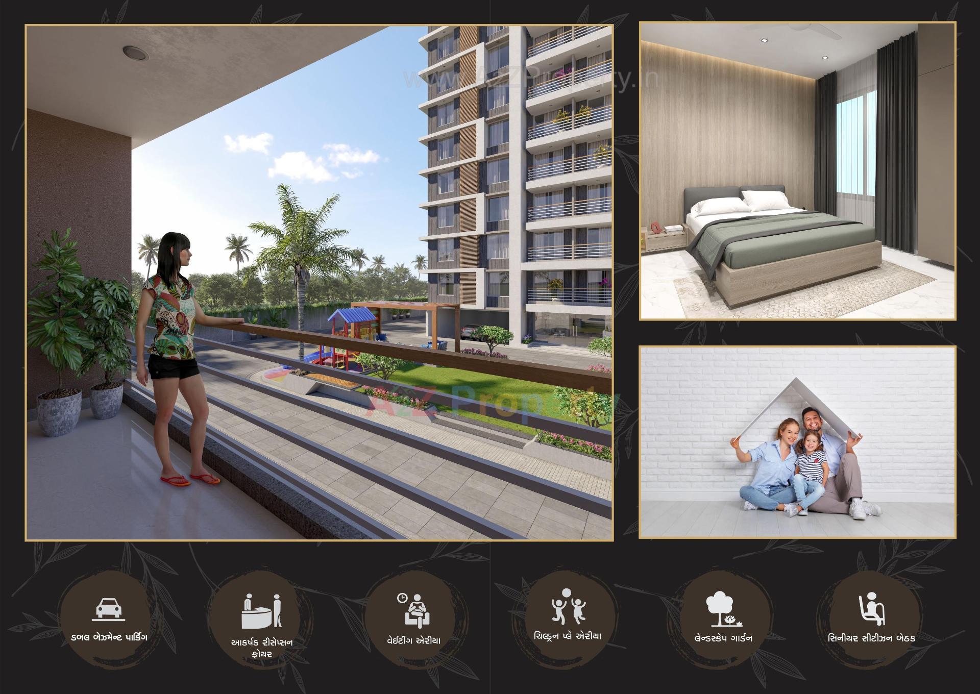 3D Elevation of real estate project Tirth Heritage located at Surat, Surat, Gujarat