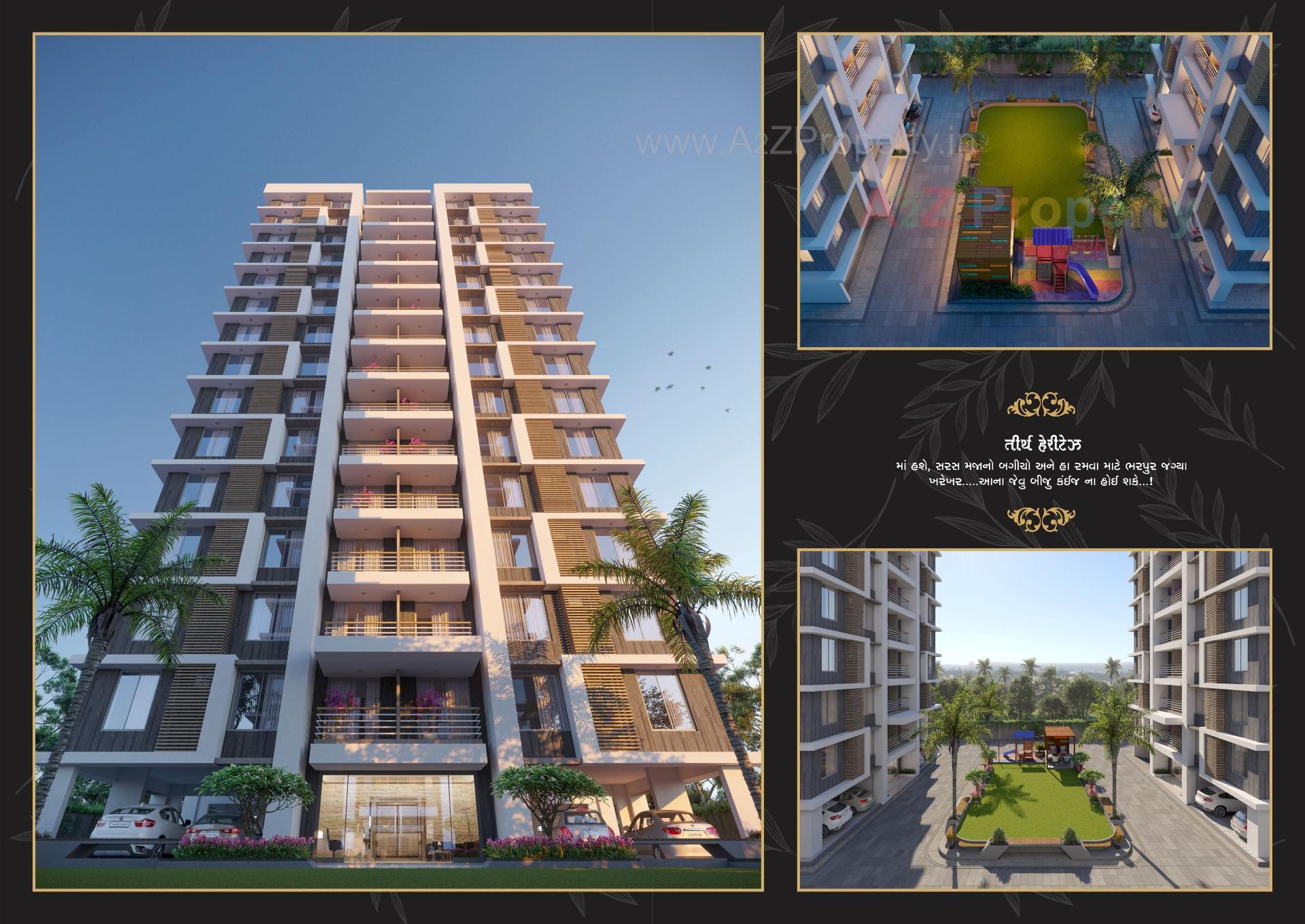 3D Elevation of real estate project Tirth Heritage located at Surat, Surat, Gujarat