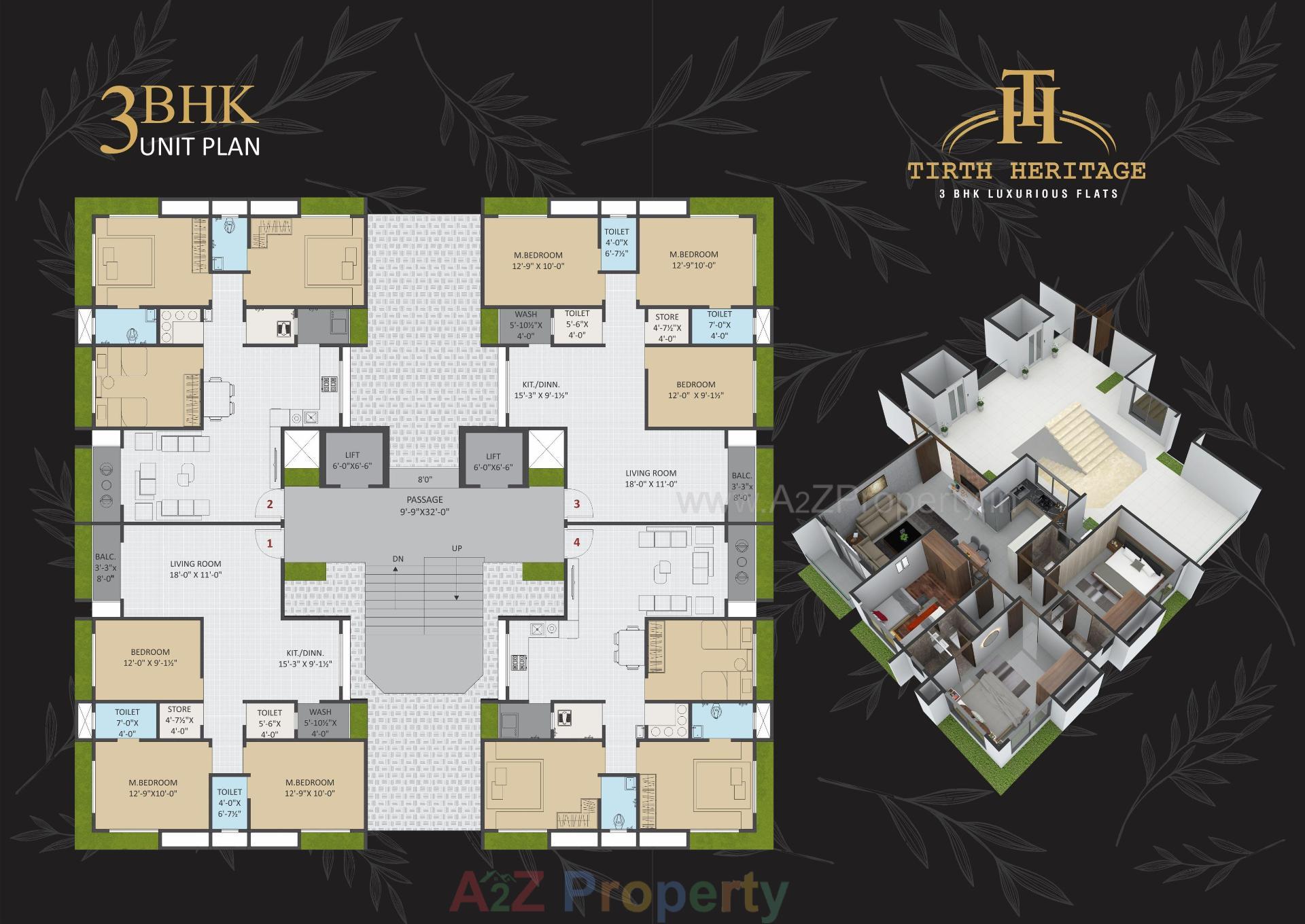 Layout of real estate project Tirth Heritage located at Surat, Surat, Gujarat