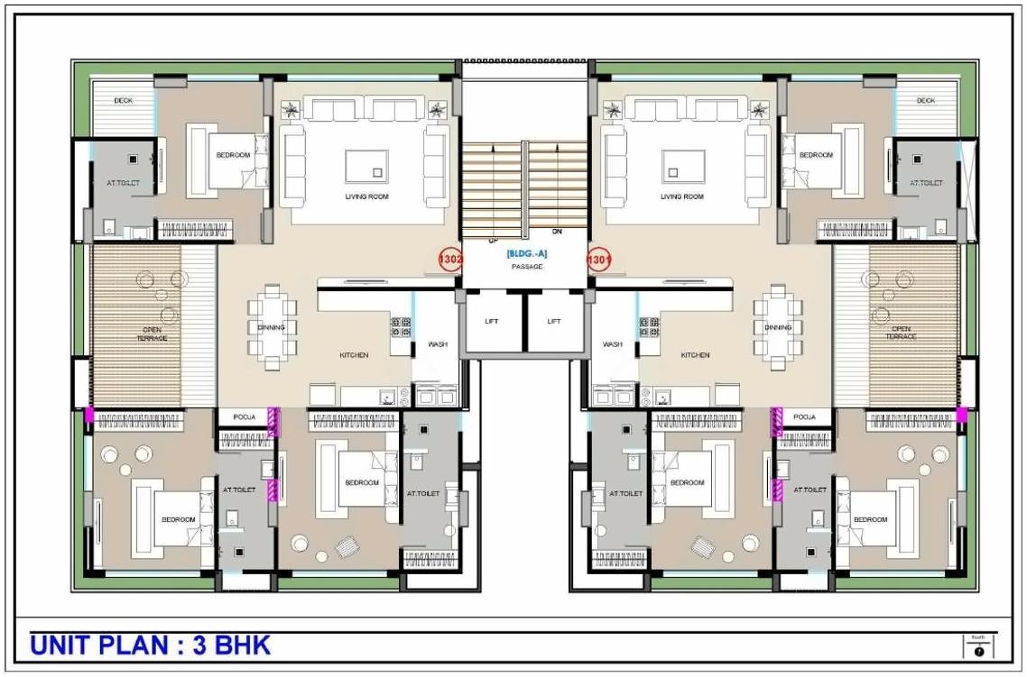 Layout of real estate project Torrance located at Vesu, Surat, Gujarat