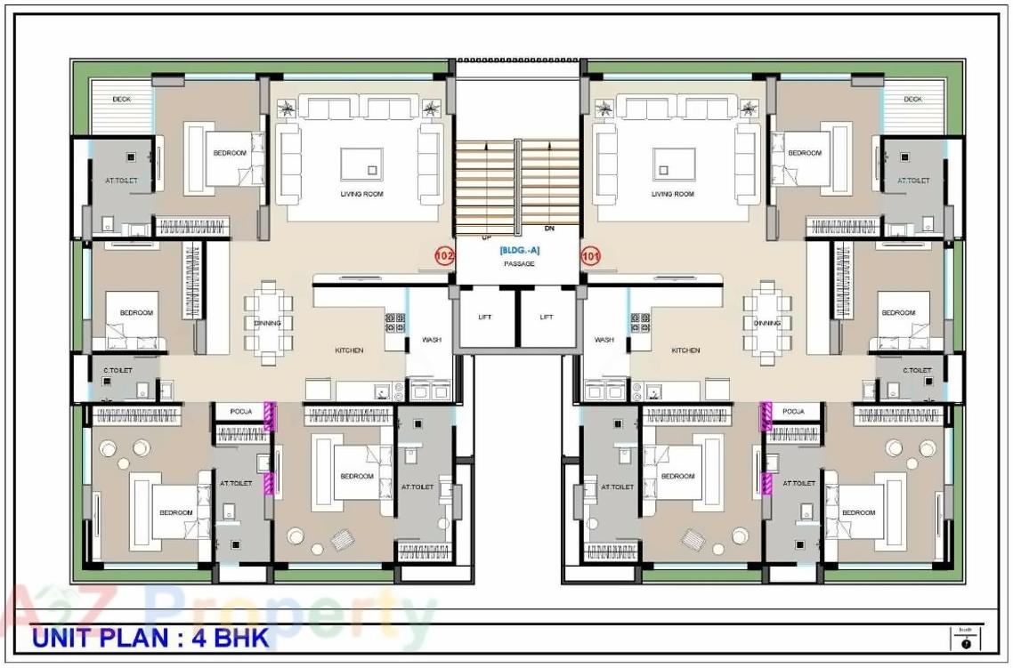Layout of real estate project Torrance located at Vesu, Surat, Gujarat