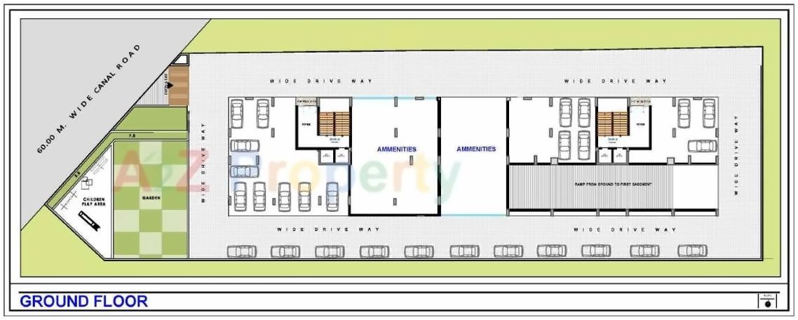 Layout of real estate project Torrance located at Vesu, Surat, Gujarat