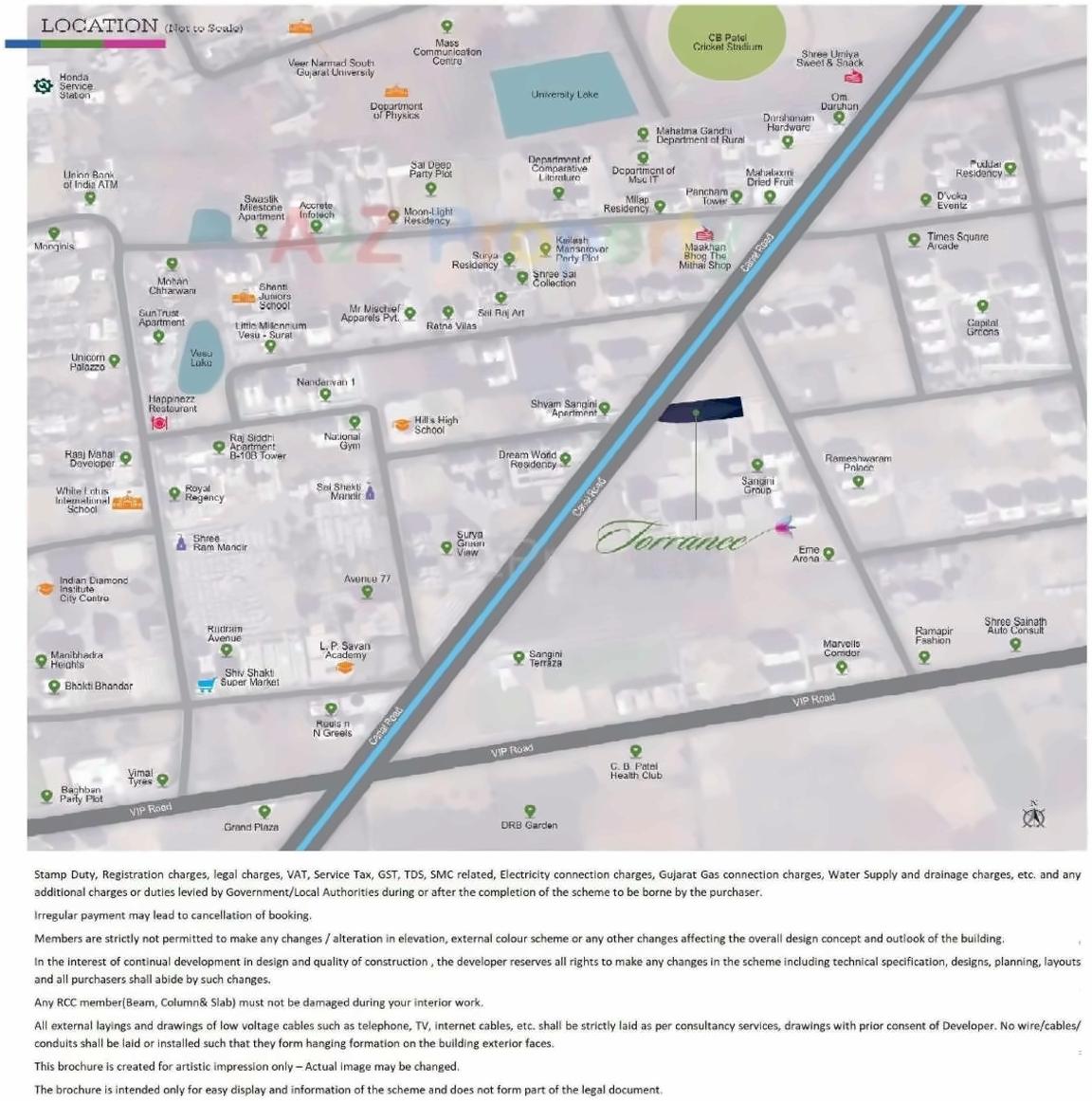  of real estate project Torrance located at Vesu, Surat, Gujarat