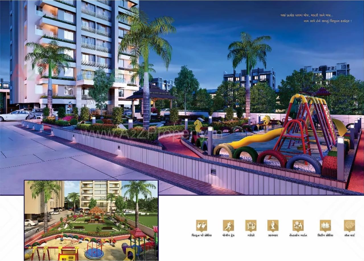 3D Elevation of real estate project Tribhuvan Heights located at Varachha, Surat, Gujarat