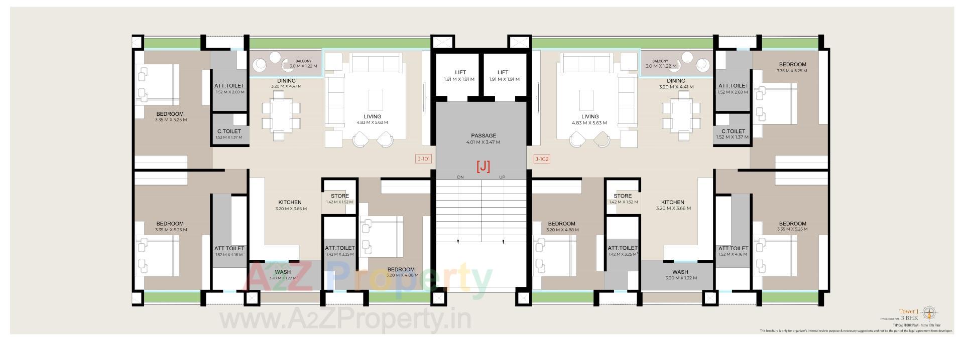 Layout of real estate project Triyom Abode located at Abhva, Surat, Gujarat