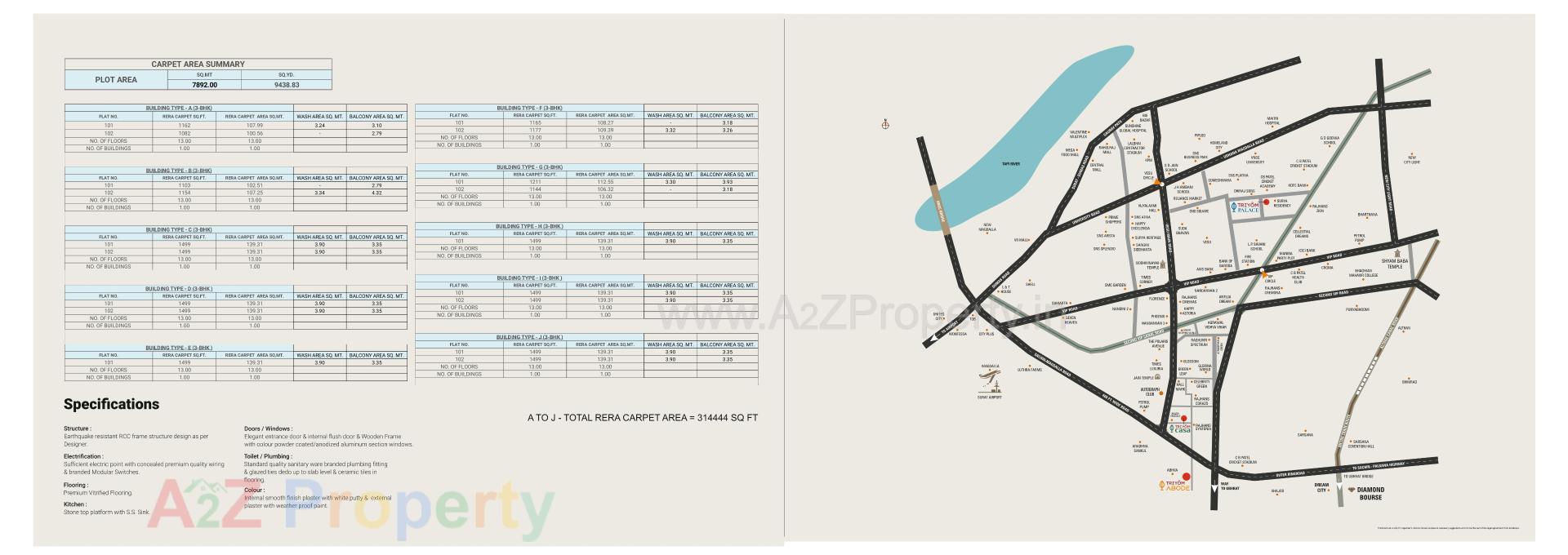  of real estate project Triyom Abode located at Abhva, Surat, Gujarat