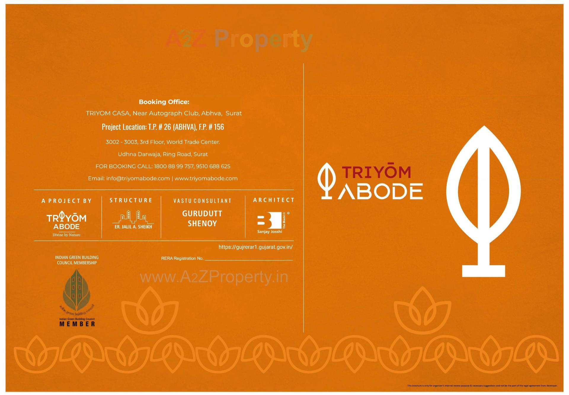  of real estate project Triyom Abode located at Abhva, Surat, Gujarat