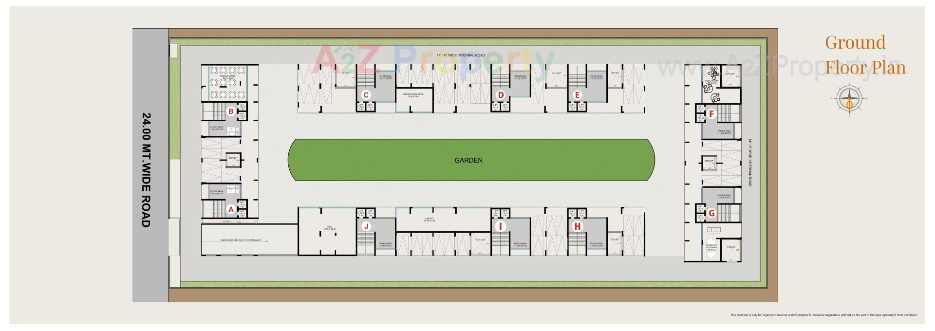Layout of real estate project Triyom Abode located at Abhva, Surat, Gujarat