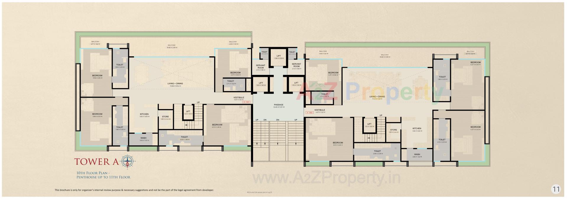 Layout of real estate project Triyom Palace located at Vesu, Surat, Gujarat