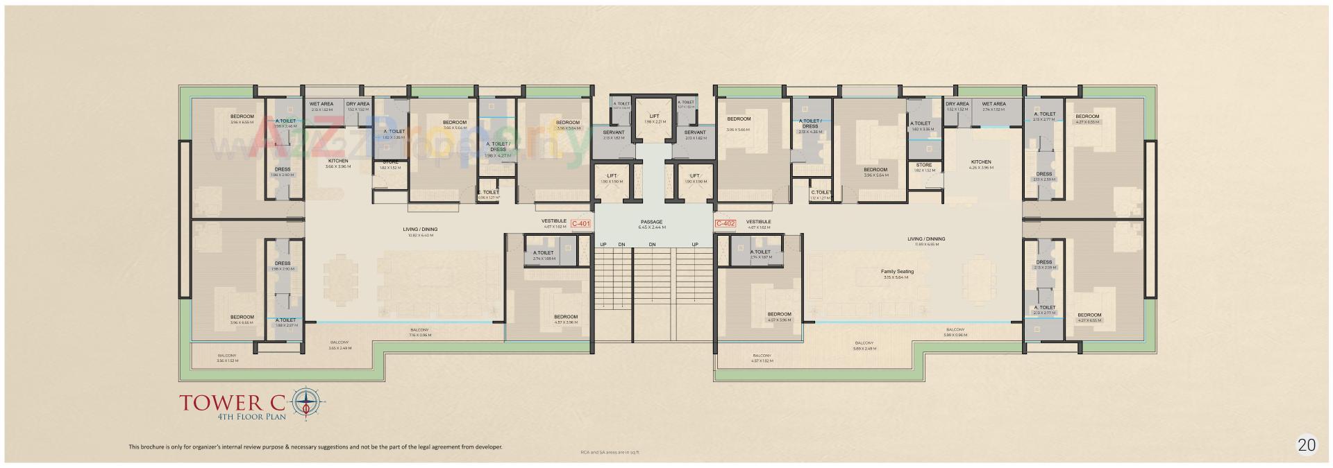 Layout of real estate project Triyom Palace located at Vesu, Surat, Gujarat