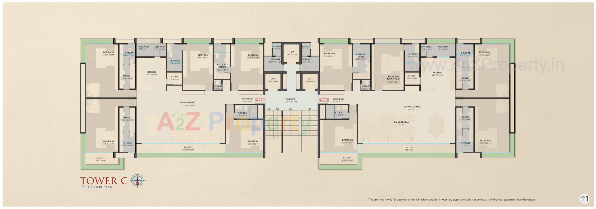Layout of real estate project Triyom Palace located at Vesu, Surat, Gujarat