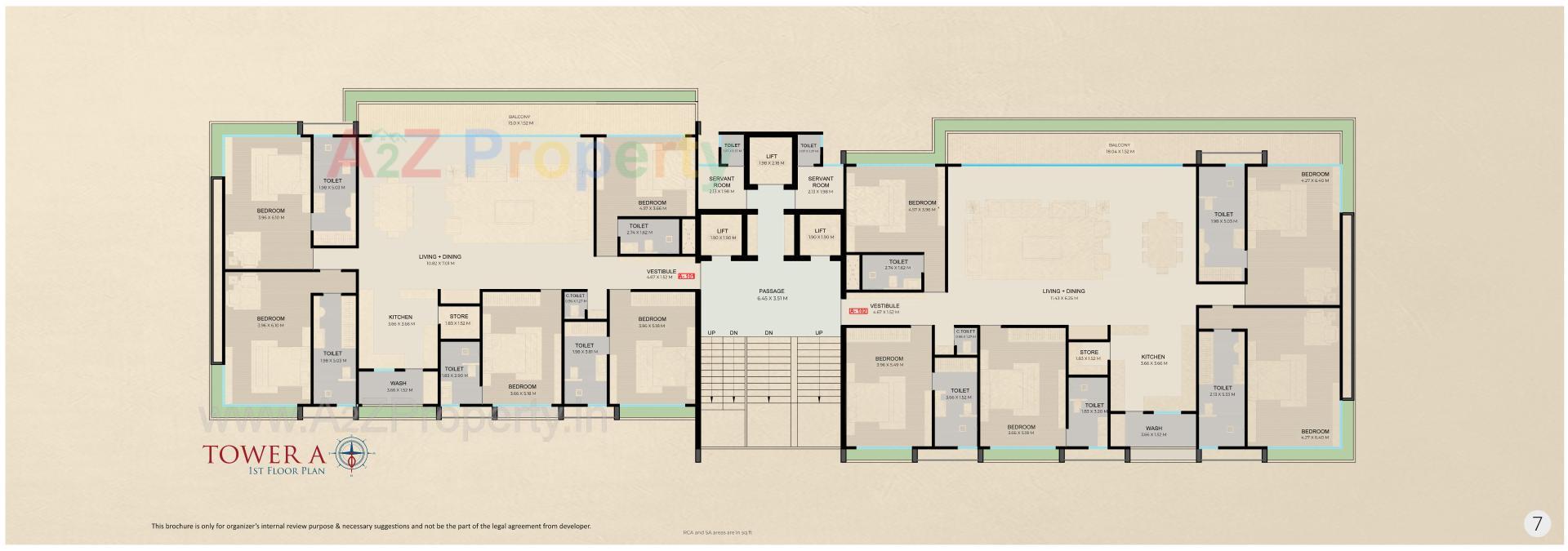 Layout of real estate project Triyom Palace located at Vesu, Surat, Gujarat
