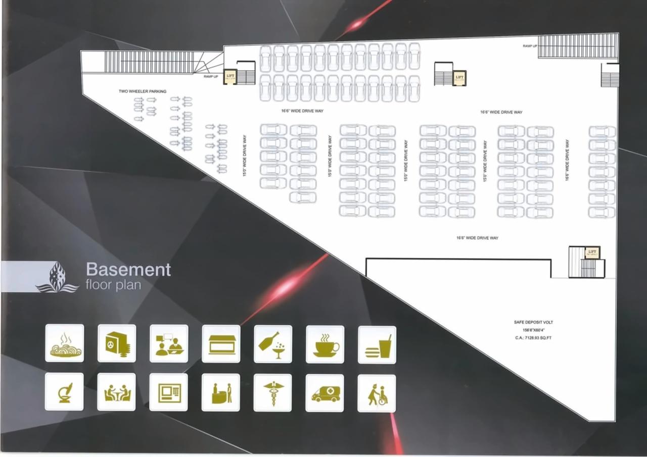 Layout of real estate project Tulsi Arcade located at Varachha, Surat, Gujarat