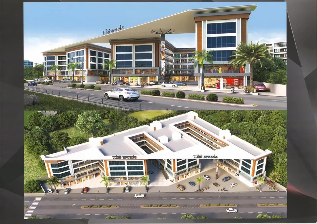 3D Elevation of real estate project Tulsi Arcade located at Varachha, Surat, Gujarat