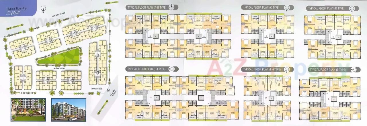 Layout of real estate project Tulsi Residency located at Varachha, Surat, Gujarat
