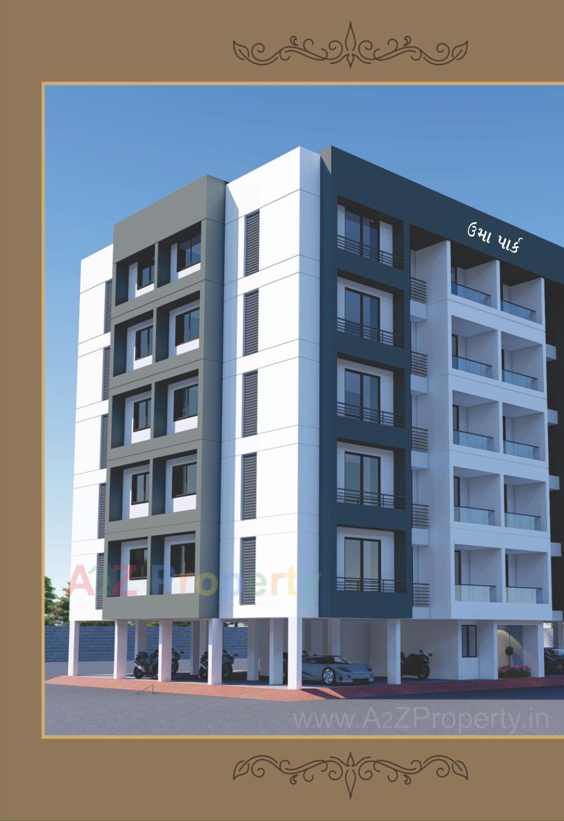 3D Elevation of real estate project Uma Park (mangalam Park  U) located at Dindoli, Surat, Gujarat