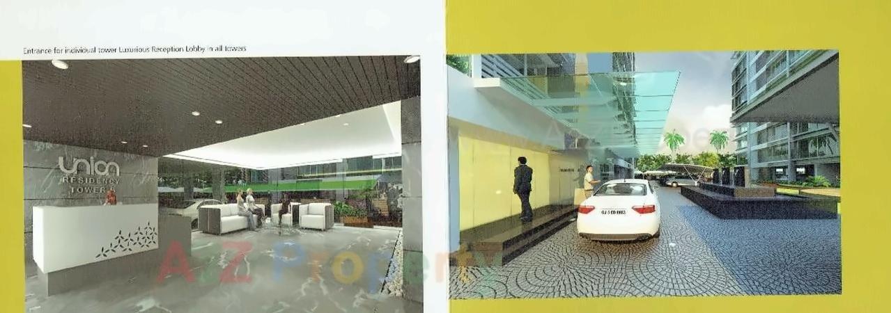 3D Elevation of real estate project Union Residency located at Vesu, Surat, Gujarat