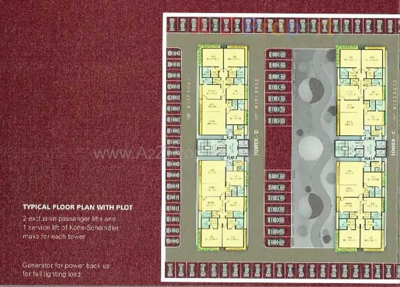 Layout of real estate project Union Residency located at Vesu, Surat, Gujarat