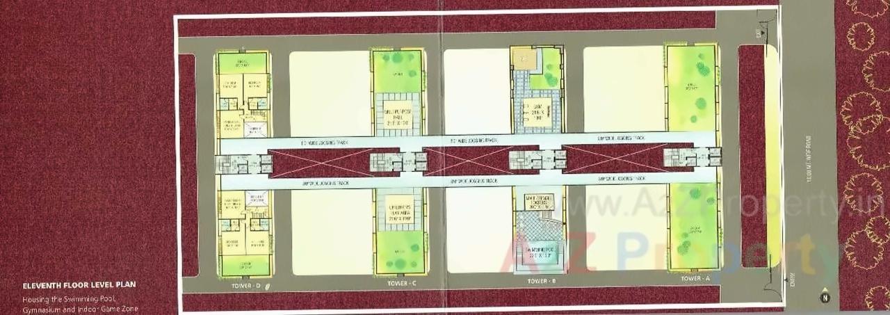 Layout of real estate project Union Residency located at Vesu, Surat, Gujarat